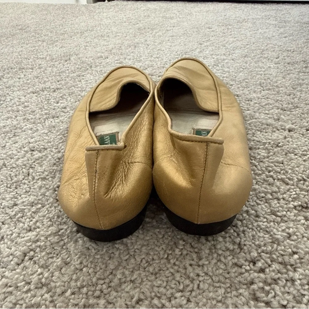 Cole Haan Gold Leather Loafers Size 9B